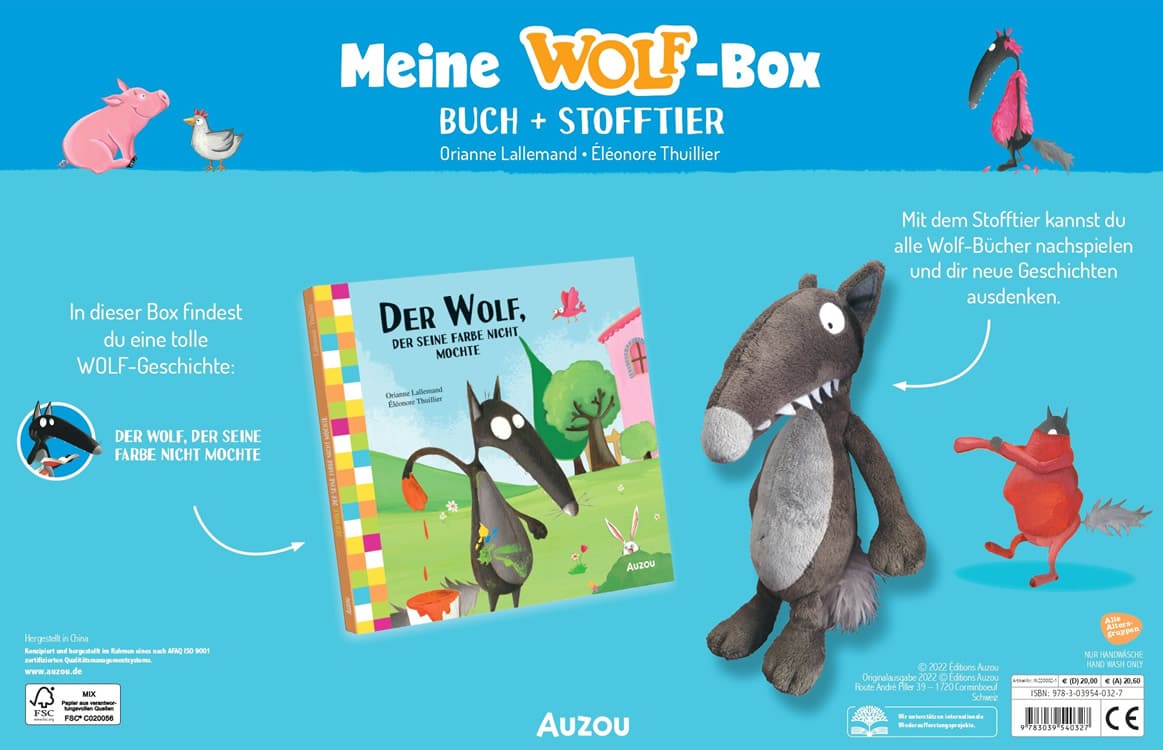 Meine Wolf-Box - mit Buch und Stofftier
