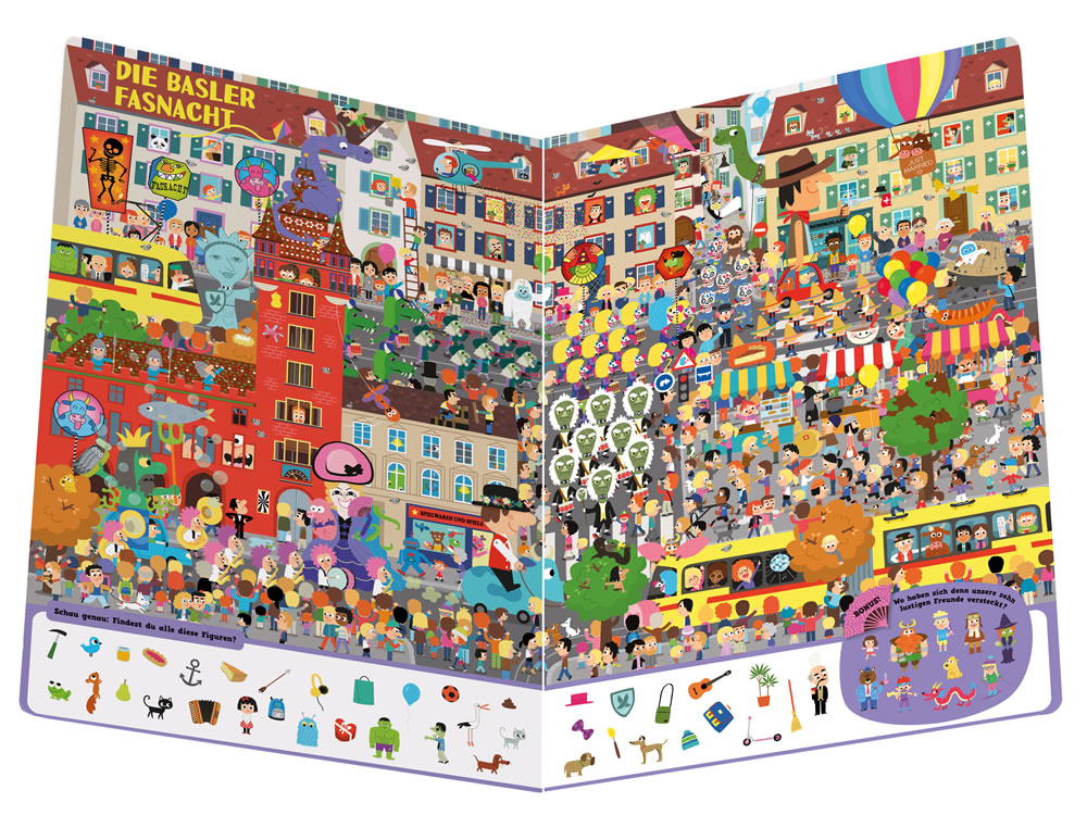 Mein riesiges Wimmelbuch der Schweiz