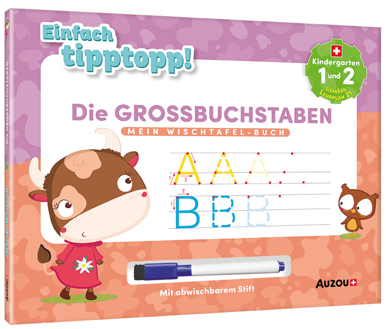 einfach tipptopp! - wischtafelbuch - die grossbuchstaben - kindergarten 1 und 2
